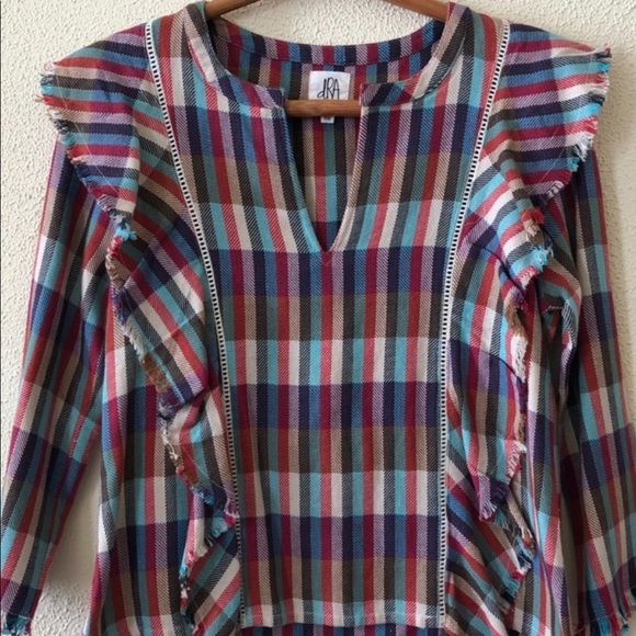 💥Adorable ANTHRO madras boho top by dRA/Anthro NWOT💥 - Picture 5 of 10
